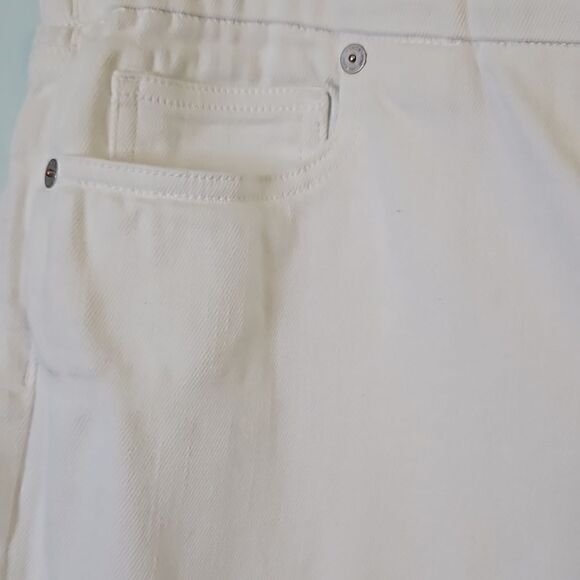 Lands' End high waisted white jeans. Size 16. - Picture 4 of 7